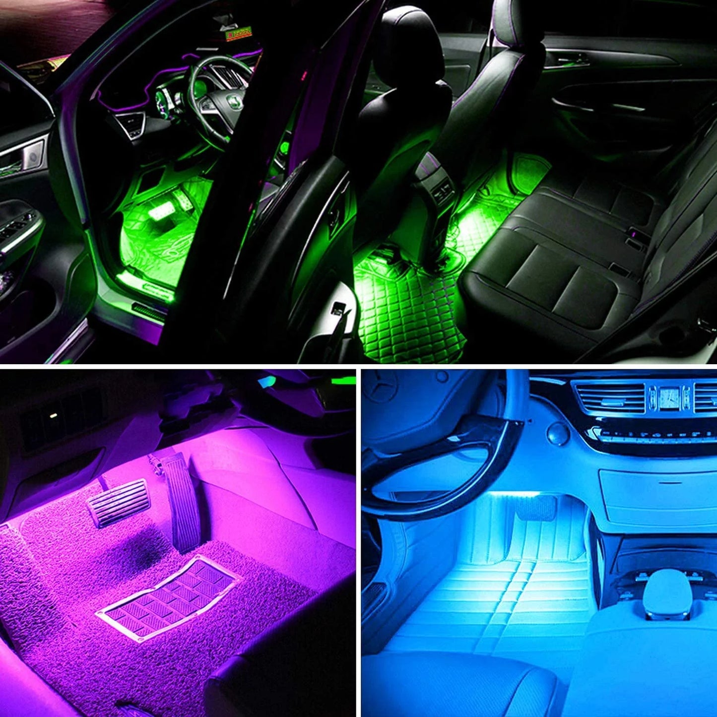   RGB LED Car Interior Lights with APP Control & Music Sync