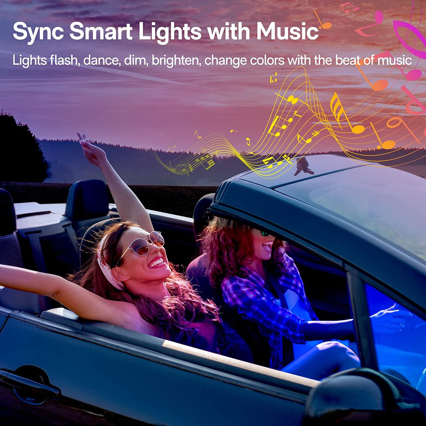 LED Lights for Car,  Car LED Lights Car Accessories, App Control with Remote, Music Sync Interior Car Lights, DIY, under Dash RGB LED Strip Lights for Car, Truck (12V DC with Charger).